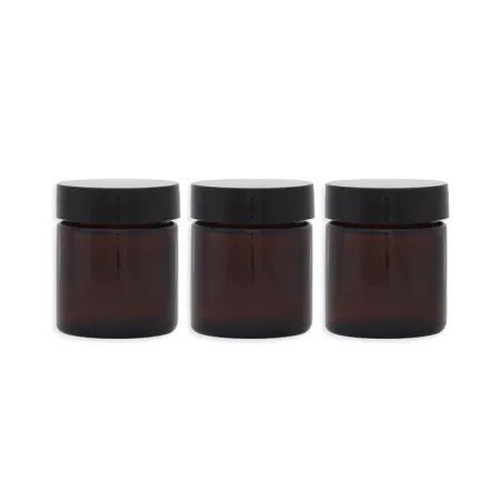 Lot 3 Pommadiers en verre ambré - 30ML