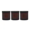 Lot 3 Pommadiers en verre ambré - 60ML