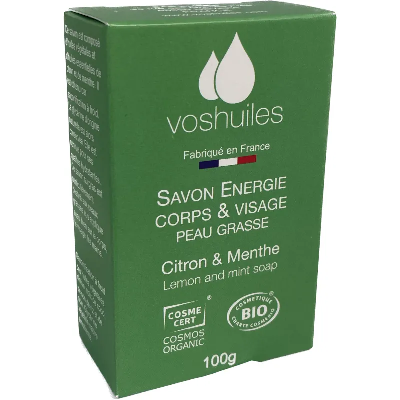 Savon Citron et Menthe pour peau grasse