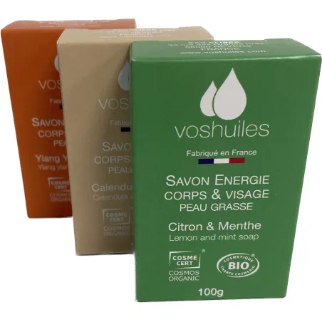 Lot de 3 Savons aux Huiles essentielles & Végétales