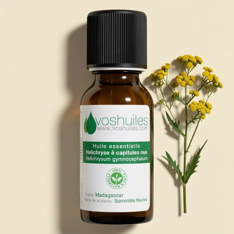 Huile Essentielle d'Hélichryse à capitules nus (gymnocephalum)